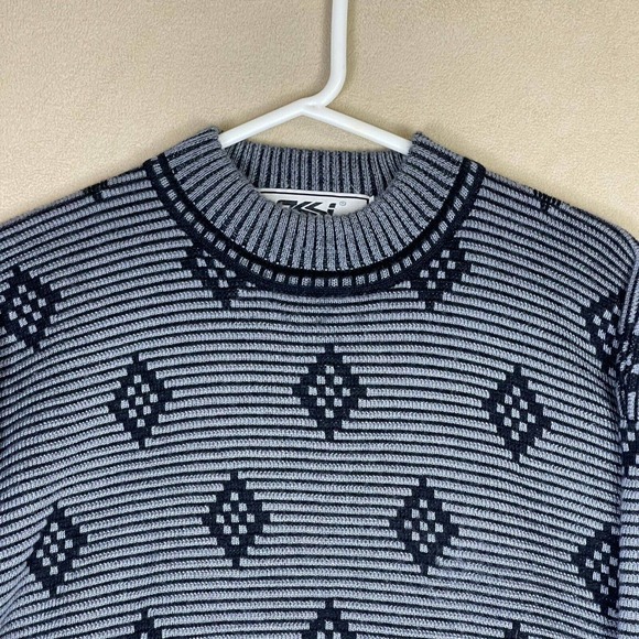 Ossi Skiwear Sweater Adult Large Gray Knit Heavyweight Long Sleeve Pullover Mens - Picture 2 of 10